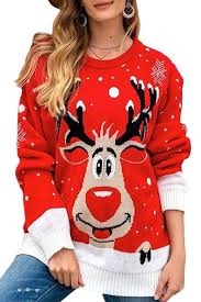 Vous cherchez un pull moche de noël pour toute la famille? Pull Femme Renne Collection 2021