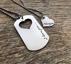 A Personal Favorite From My Etsy Shop Https Www Etsy Com Listing 573174126 Couples Necklace Set Dog Tag With I Love Couple Necklaces Dog Tags Necklace Set