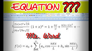 Cara membuat rumus di word 2007 2010 dan 2013 sebenarnya bisa dilakukan dengan mudah asalkan anda tahu caranya. Cara Menulis Rumus Di M S Word Equation Youtube