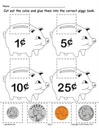 Printable Money Matching Worksheet With Coins Kindergarten Money Worksheets Money Kindergarten Money Worksheets