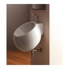 Vitreous china has a smooth, shiny surface that won't stain or fade and resists scratches and abrasions. Scarabeo By Nameeks Planet Vitreous China 18 Wall Mount Bathroom Sink With Overflow Reviews Wayfair
