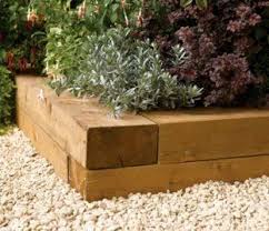Backyard Palletfurniture Pallets Reclaimedpallet Wooden Garden Edging Garden Edging Sleepers In Garden