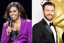 Former first lady michelle obama asks voters to vote for joe biden like our lives depend on it and says trump is the wrong president for our country. Michelle Obama Can T Remember Which Chris Is Chris Evans Ew Com