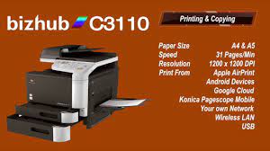 Konica minolta cihazınız için en son sürücüleri, kılavuzları ve yazılımı indirin. Comparing The Konica Minolta Bizhub Models C3110 C308 C454e Youtube