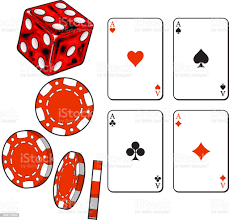 Hjartat Spade Klubbar Diamond Ess Kort Tarningar Och Spelmarker Vektorgrafik Och Fler Bilder Pa Avkopplingsaktivitet Istock
