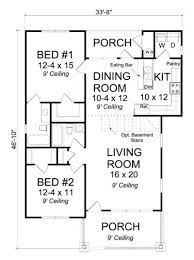 2 Bedroom Open Concept House Plans Open Concept House Plans Bedroom House Plans Cottage Style House Plans