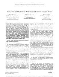 Every author need to follow this format of guideline for the publication. Pdf Using Scrum In Global Software Development A Systematic Literature Review