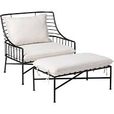Breton Black Metal Ottoman Reviews Cb2 Metal Outdoor Chairs Metal Outdoor Furniture Metal Patio Furniture