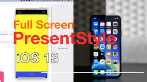 Ios Tips Presenting Modal In Ios 13 Fullscreen Xcode 11 Swift 5 1 2019 Youtube