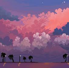 8pxl On Instagram Pixelart Illustration Beach Vaporwave Sunset Glow Pixel Art Background Pixel Art Landscape Art