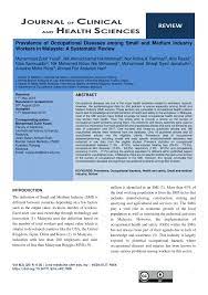 Occupational health and safety experts are essential in the workplace. Pdf Prevalence Of Occupational Diseases Among Small And Medium Industry Workers In Malaysia A Systematic Review