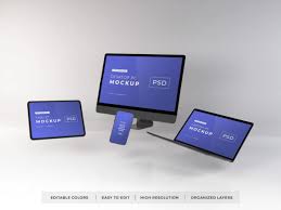 This is the new 105 and 129 inch psd ipad pro in vector shape a fully scalable vector ipad pro mockup comes with the new apple pencil. Realistic Mockup Of Multiple Devices Psd Graphic By Dendysign Creative Fabrica