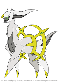 Step By Step How To Draw Arceus From Pokemon Drawingtutorials101 Com Pokemon Sketch Pokemon Drawings Easy Pokemon Drawings