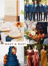 Navy And Rust Wedding Theme Inspiration From West South Fallwedding Navywedding Wedding Theme Inspiration September Wedding Colors Wedding Inspiration Fall