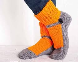 Knit Slipper Sock Adult Mary Jane Slippers Sox Pink House Slippers Womens Slippers Grey Home Slippers Gray House Shoes Home Shoes Tricot Chausson Chaussett