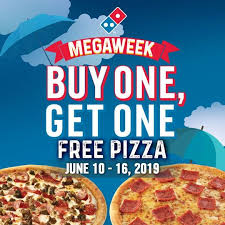 Domino S Pizza Megaweek Promo Buy 1 Get 1 And Free Pizzas Dominos Pizza Pizza Party Classic Pizza