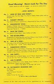 Menu Vintage Menu Breakfast Menu Funny Breakfast