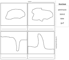 land water forms blackline masters montessori materials montessori geography water formations