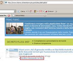 Flussi Controllate Online La Vostra Domanda Stranieri In Italia