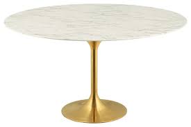 We understanding that buying one is a big investment. Faux White Marble Tulip Dining Table Round Kitchen Table Glam Gold Table Midcentury Dining Tables By Mod Space Furniture