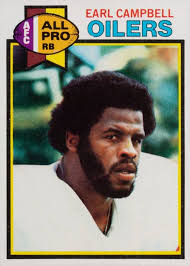 Earl campbell has won many awards related to football as he was once named nfl's offensive player of the year, too, due to his rugged style of play. Earl Campbell Hall Of Fame Football Cards