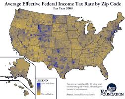 Monday Map: Effective Federal Income Tax Rates by Zip Code