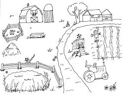 Farm Scene Countryside Coloring Sheets Farm Animal Coloring Pages Farm Coloring Pages Preschool Coloring Pages