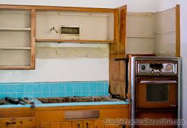 Don't rip down the existing cabinets and throw them away. Kitchen Demolition Simple Practical Beautiful