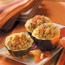 Acorn Squash With Leftover Stuffing Recipe Leftover Stuffing Recipes Acorn Squash Canned Pumpkin Recipes
