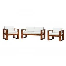 These comfortable sofas & couches will complete your living room decor. Lifeestyle Sheesham Wood Sofa Set 2 1 1 With Cushion Directcreate Com