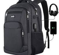 Amazon.com: Mochila para hombres y mujeres, mochila escolar para  adolescentes, mochila para laptop de 15.6 pulgadas con puerto de carga USB  para ...