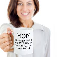 Mom Gifts, Thanks for Sharing Your DNA Mug, Funny Gift Idea for Mothers,  Gift for Mom From Son or Daughter, Funny Mom Coffee Mug, Birthday