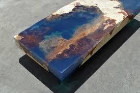 Ocean Coffee Tables That I Made By Merging Natural Stone And Resin Coffee Table Resin Table Firewood Storage Indoor