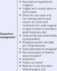 outpatient management of sodium hypochlorite extravasation