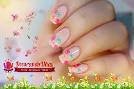 Decorado de uñas con puntos. Unas Decoradas Con Flores Video Paso A Paso Decoracion De Unas Manicura Y Nail Art