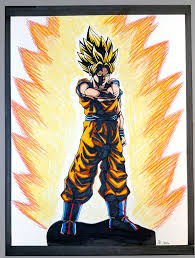 Watch and learn drawing with color pencil. Buy Dragon Ball Z Super Goku Super Saiyan Animation Art 18x24 Original Drawing Color Pencil Poster In Cheap Price On Alibaba Com