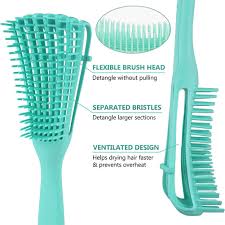If your idea of detangling your curly strands involves simply picking up your hair brush and going at it—think again. Detangling Hair Brush For Natural Hair For Afro Hair 3a To 4c Tangled Wavy Curly Hair Easy Detangling Wet Or Dry 2 Pieces Amazon De Beauty