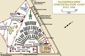 Map of the gas chamber route at the crematorium ruins in sachsenhausen camp the red line on the photo above shows where the prisoners entered through a former garage, then went into the undressing room which had a door into the gas chamber. Sachsenhausen Concentration Camp Fall 1944 Holocaust Encyclopedia