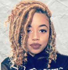 Black And Blonde Faux Locs Bob Pin By Nene On Short Locs Faux Locs Styles Goddess Locs Faux Locs