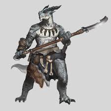 White dragonborn barbarian