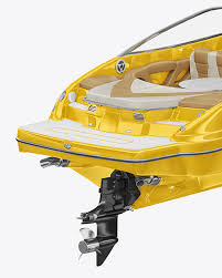 Download Sea Boat 24 Ft Mockup Half Side Back View In Vehicle Mockups On Yellow Images Object Mockups Yellowimages Mockups