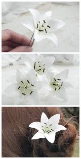 White wedding lilies pink lily hairpin yellow lily hair clip tropical lilies purple flower lily hair hairstyle wedding big flower red lily. Pin On ãƒ„