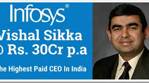Vishal Sikka @ Rs. 30Cr p.a Becomes Highest Paid Indian CEO