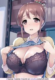 hentai #anime #ecchi #nonnude #bra #lace #boobs #reveal | smutty.com