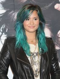 Shaggy long curls demi lovato wears her burgundy hair down in a shaggy way. Demi Lovato Dyed Her Hair Neon Green Photos Allure