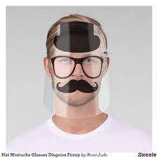 Hat Mustache Glasses Disguise Funny Face Shield Zazzle Com Face Shield Face Shields Comfortable Glasses