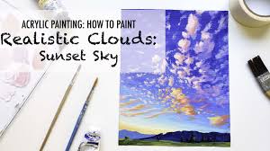 Now, make softer cloud instead. Acrylic Painting How To Paint Realistic Clouds Sunset Sky Painting Yvette Lab Skillshare