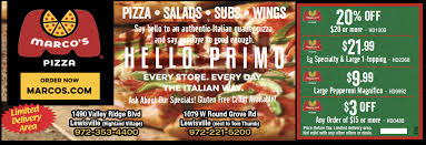 Marco S Pizza Lewisville Pizza Salad Flower Mound