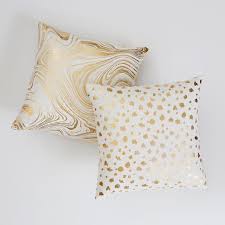 5 out of 5 stars. Thumbprint White Gold Dots Throw Pillow