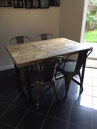 Reclaimed Industrial Chic 4 6 Seater Dining Table Bar Cafe Etsy Rustic Industrial Kitchen Metal Dining Table Dining Table